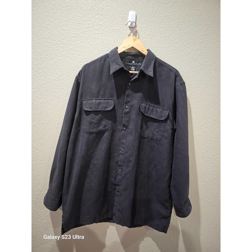 Men's, Consensus Sportswear, sz M double breastfed pockets, brown long sleeve